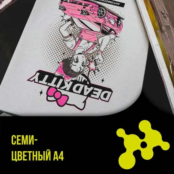 Нанесение шелкографии A4 в 7 цветов в Москве