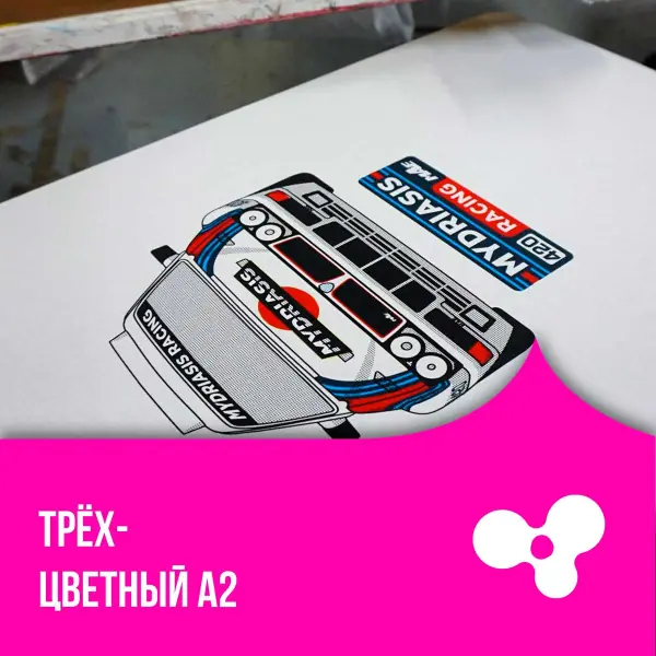 Нанесение шелкографии A2 в 3 цвета в Москве